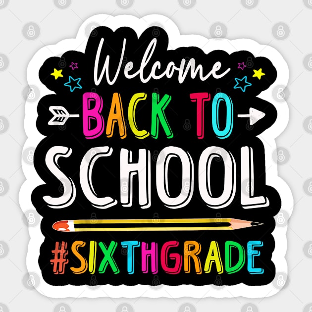 welcome back to school sixth grade Sticker by Leosit